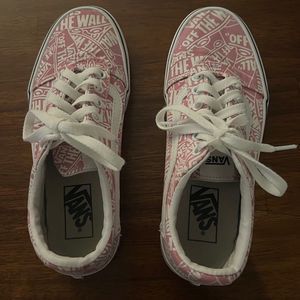 Women's Vans Size 7 Pink & White